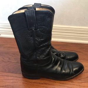 Justin Roper Boots Black 8.5 D